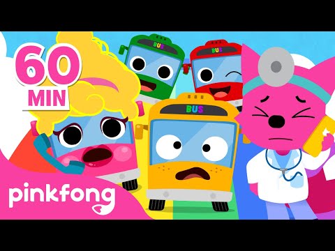 Wheels On The Bus And More! | Kids' Favorite Car x Bus Compilation | Pinkfong Vehicle Songs