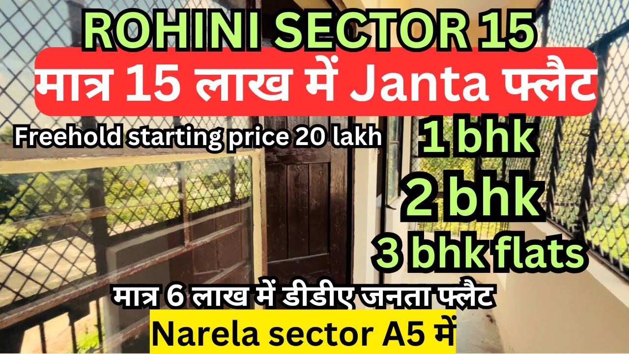 Flat for sale in dda flat Rohini sector 15 flat for sale in delhi