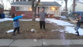 Silly string gender reveal