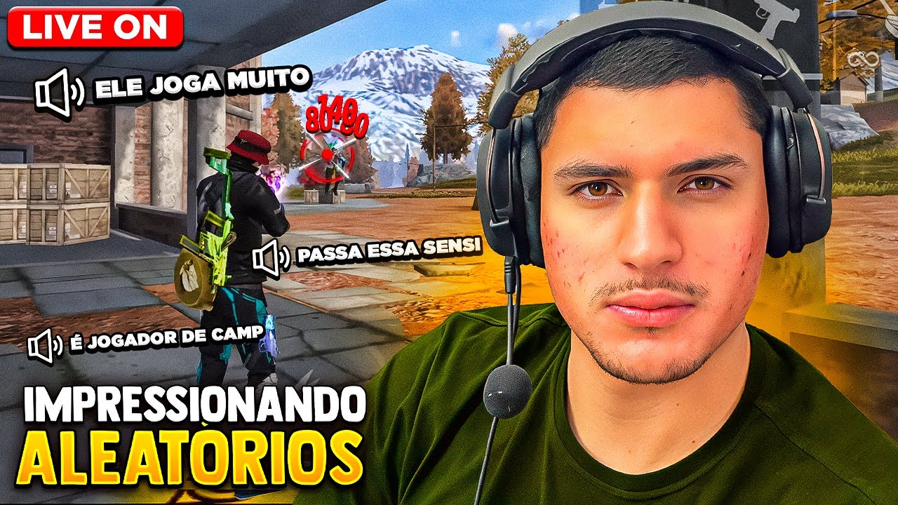 AO VIVO🔴 HOJE EU SÓ POSSO JOGAR DE SNIPER NO MOBILE! 🔥JACKsx FREE FIRE!