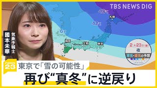 金曜日は東京で「雪の可能性」再び“真冬”に逆戻り…3連休は寒さ続く【news23】｜TBS NEWS DIG