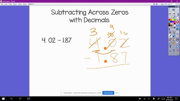 Subtracting Decimals with Zeros