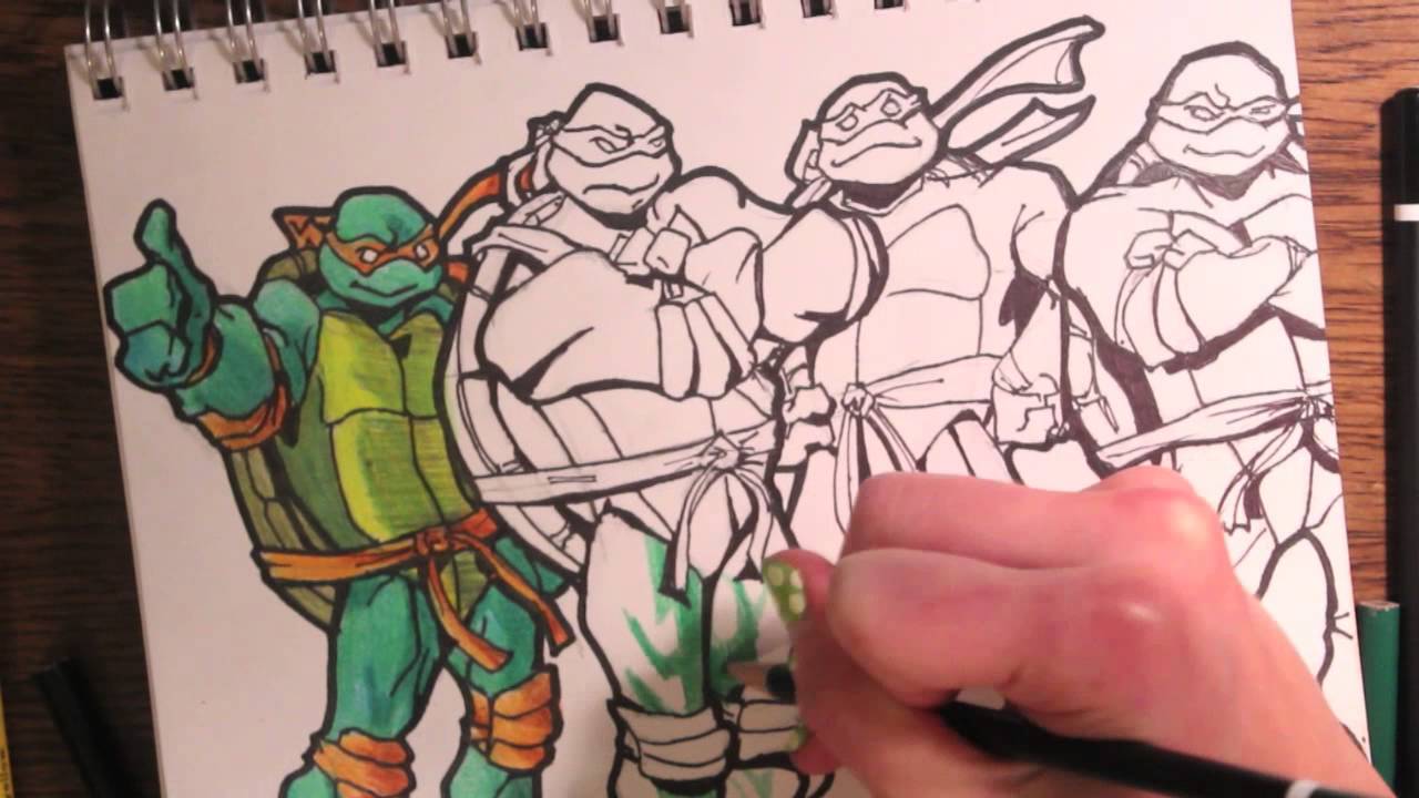 TMNT: Teenage Mutant Ninja Turtles Drawing - YouTube