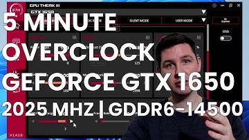 5 Minute Overclock: GeForce GTX 1650 to 2025 MHz