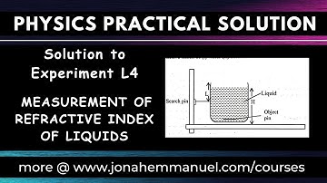 Measurement of Refractive Index of Liquid: Physics Practical Experiment Solution #jonahemmanuel