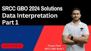 SRCC GBO 2024 Solution - Data Interpretation - Part 1 | MBA Karo