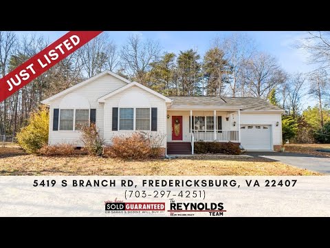 5419 S Branch Road, Fredericksburg, VA home video tour
