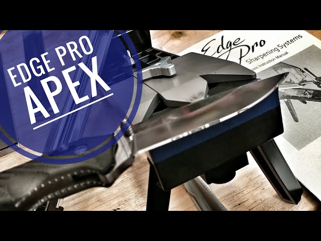 How do you sharpen on the Edge Pro Apex?