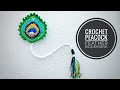 CROCHET PEACOCK FEATHER BOOKMARK| HOOKED IN LOOPS