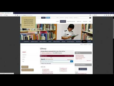 VMI Online Academic Resources (Computer Brief) AY 2020/2021