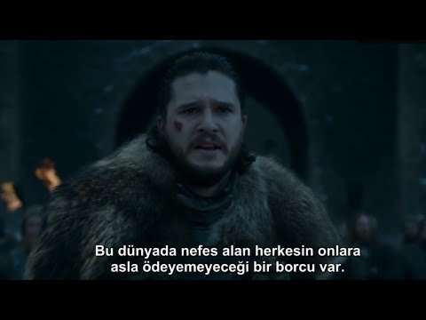 Game Of Thrones - Jon Snow Ölüler hakkında önemli konuşması HD İZLE 8.sezon 4.bölum