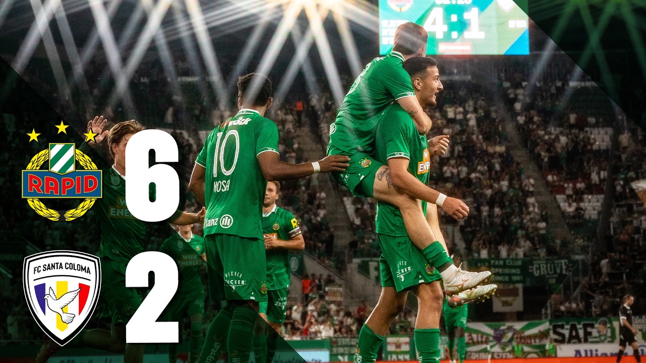SK Rapid Wien 6–2 FC Santa Coloma full highlights