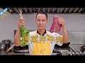 厨师长教你：“香菜牛肉”的家常做法，香嫩鲜辣，下饭一绝