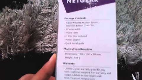 Netgear N300 WiFi DSL Modem Router Essential edition Built-in ADSL2+ Modem D1500