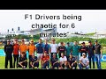 F1 drivers being chaotic for 6 minutes 