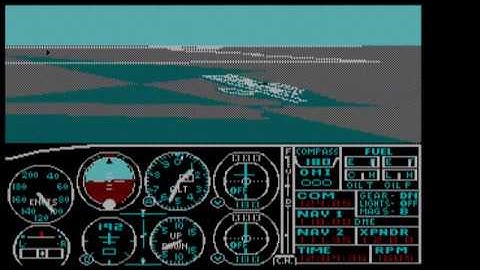 Playing MSFS2 on emulated IBM 5150 on PCEM