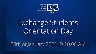 EBS Exchange Students Orientation Day