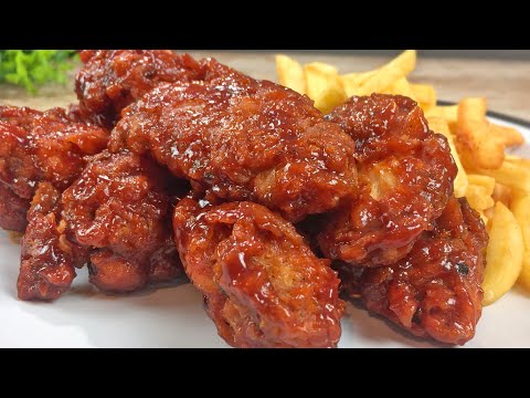 BBQ Chicken Wings Recipe • BBQ Chicken Recipe • Fried Chicken Wings Recipe • Honey BBQ Wings Recipe