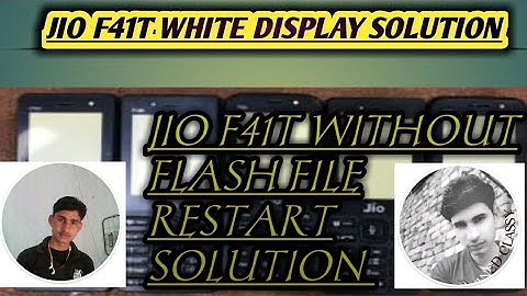 jio f41t white display solution