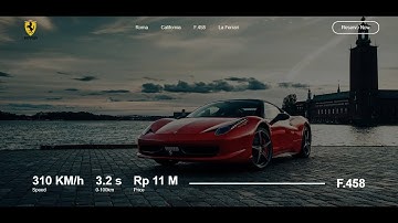 How To Make An Interactive Ferrari Website With Simple HTML 5, CSS 3, and Javascript.