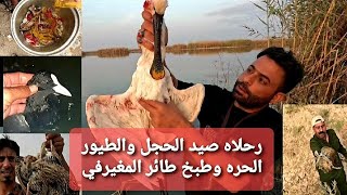 رحلة صيد الحجل والطيور الحره وطبخ طائر المغيرفي بطريقه حلوه