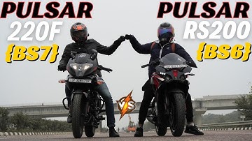 2024 Pulsar 220F {BS7} vs Pulsar RS200 {BS6} Drag Race 🔥🔥 | The UP46 Rider |