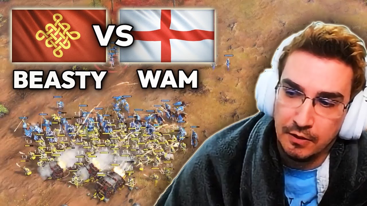 Beasty (Chinese) vs Wam (English) Pro 1v1 in AOE4