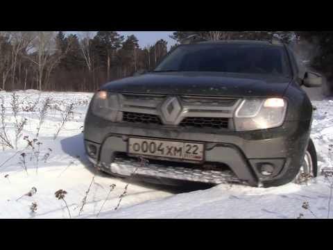 Работа имитаций блокировок Renault Duster в снегу.