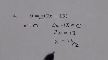 Math 20 2 Solving Simple Quadratic Equations with Factoring   Lesson