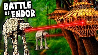 Tree Forts vs ATAT Walkers!  Battle of Endor (Forts New Update Gameplay)