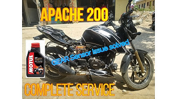 Apache RTR 200 Complete service |OFFICIAL VIDEO| Gear sensor issue solved