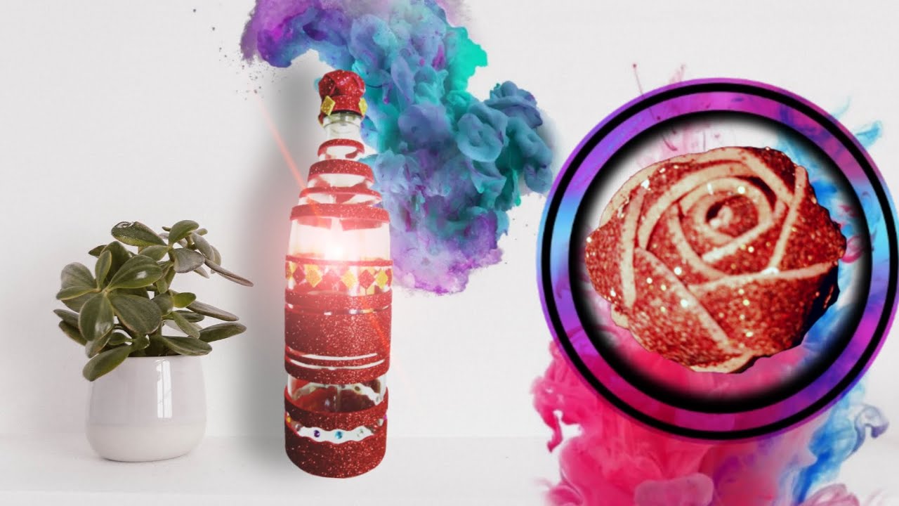 How to decorate bottle at home very easily YouTube