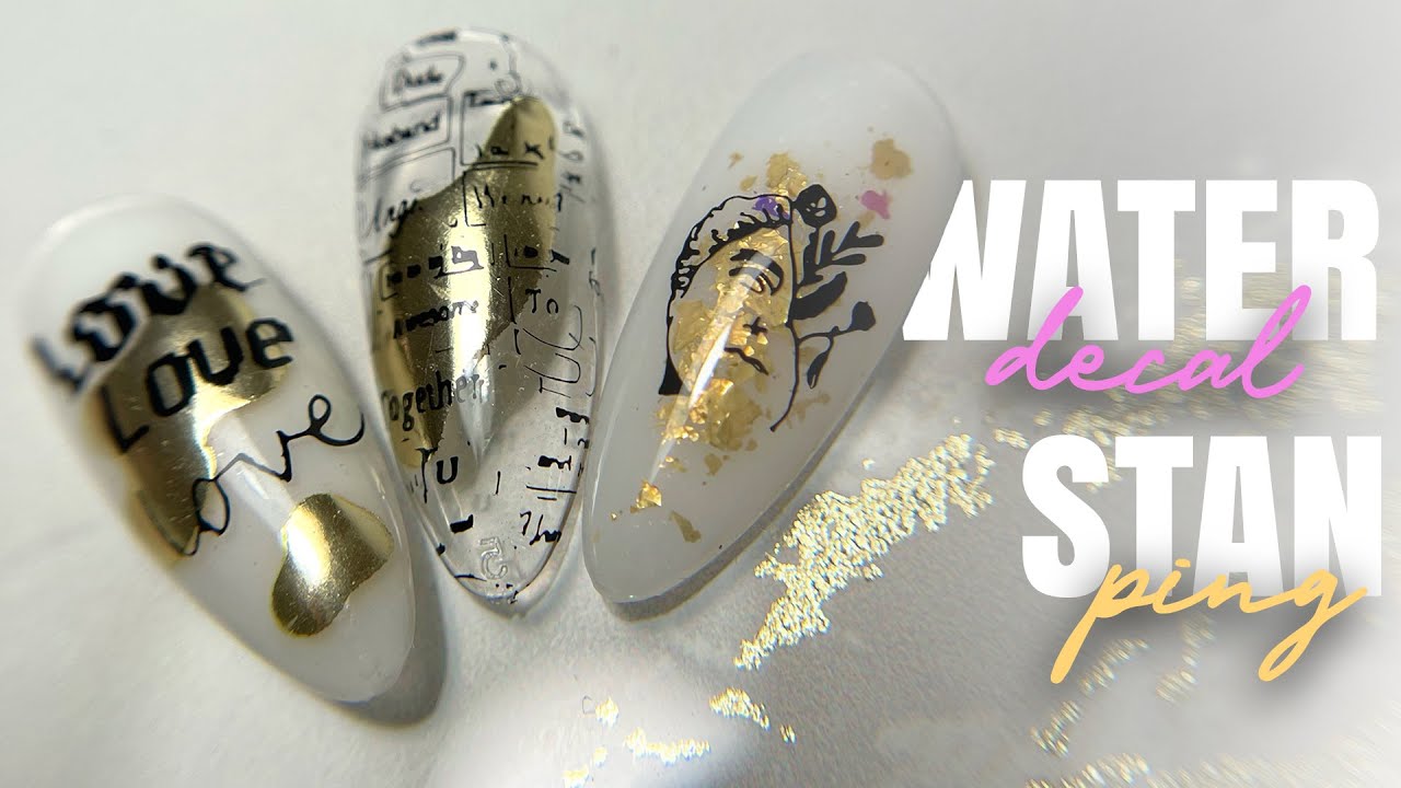 Nail art top chrono water decal et stamping ⏰