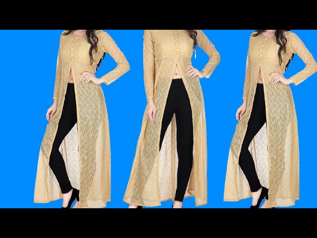 Long Kurti With Jacket Designs 2020 | Jacket Kurti Designs | Long Jacket  Styling Ideas - YouTube