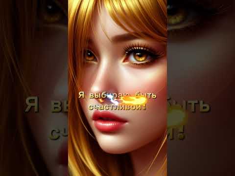 Я выбираю быть счастливой! #открытка #красота #арт #красотадуши #аффирмации 