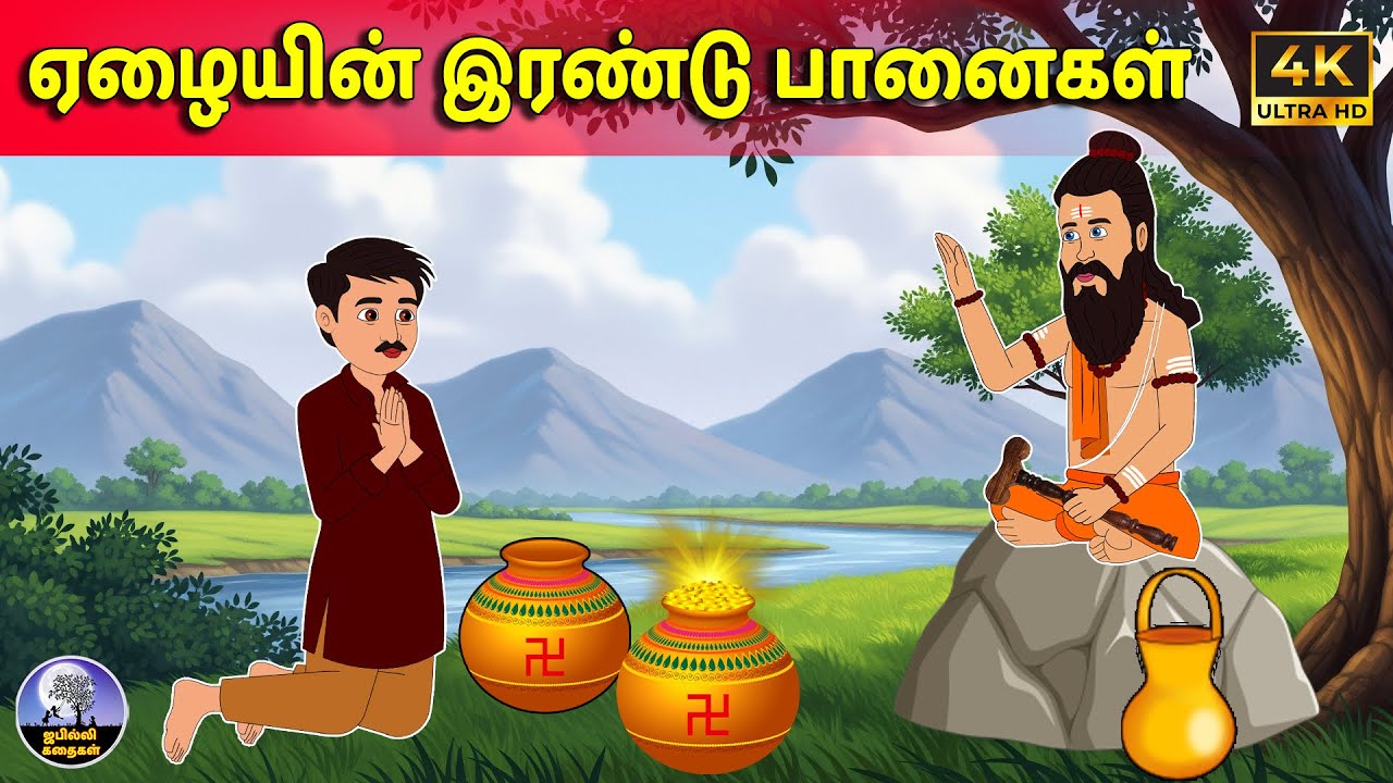 ஏழையின் இரண்டு பானைகள் | Tamil Stories | Tamil moral stories  | Jabilli Kathaiagal