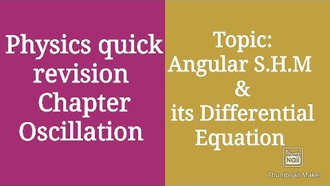 What is Angular S.H.M and its Differential Equation
