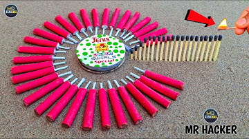 Put a ground Chakkar Unlimited Bijli crackers  Vs Matchstick chain Reaction Domino