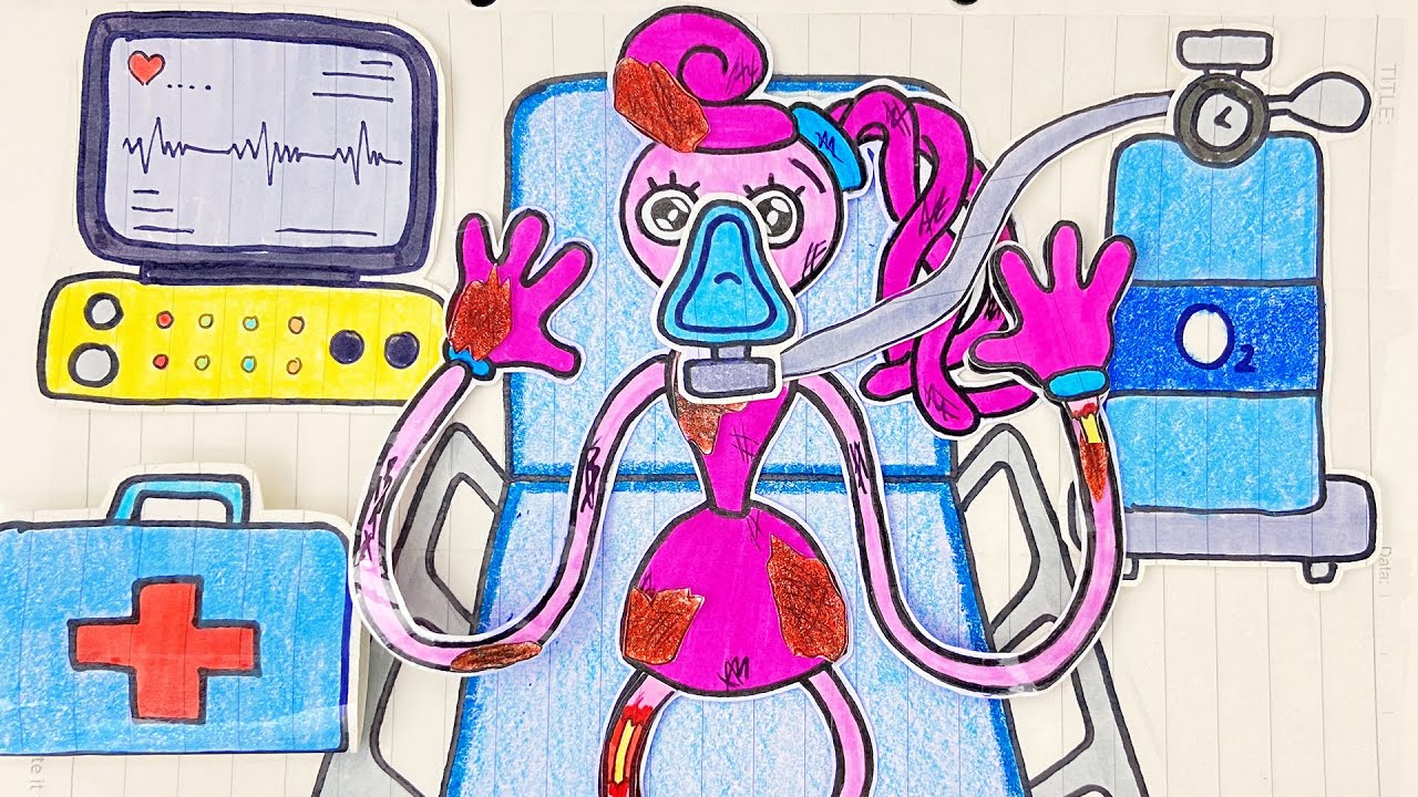 [💸paperdiy💸] Rescue Mommy Long Legs💉 How to make paper Doctor Set 종이 의사 ...