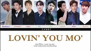 EXO (엑소) – Lovin' You Mo' (Lirik Kode Warna Kan/Rom/Eng)