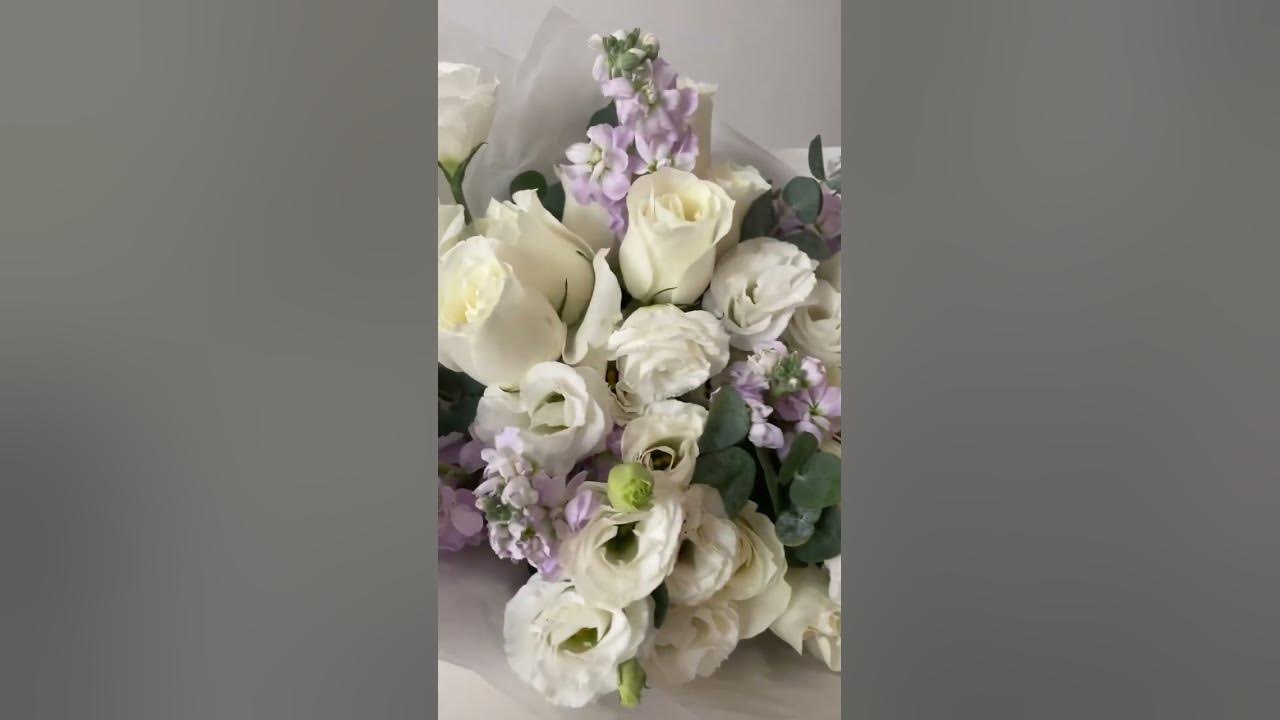 white roses and lilac matthiola π white roses and lilac matthiola π