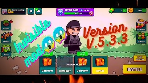 || mini militia || invisible mod || v.5.3.3 || 😱😱 ||