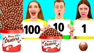 100 Vrstev Jídla Výzva | Epická Bitva o Jídlo Fun Fun Challenge