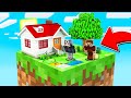 TEK BİR BLOK ÜZERİNE EV YAPMAK! 🏠 - Minecraft