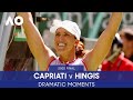 Capriati saves four championship points to win  capriati v hingis  australian open 2002 final