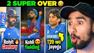 WHAT A MATCH! 😂 Rohit Sharma Century 🔥| Kohli fielding 🫡 | IND vs AFG Super Over