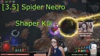 Easiest Shaper Kill - Arakaali Fang Dagger Spider Necromancer 3.5 Betrayal @KittenCatNoodle