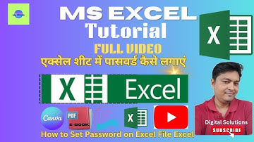 Excel Ki File Par Password Kaise Lagaye | Excel ki sheet me password kaise lagaye #exceltutorial