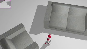 Nao passing between two obstacles in Webots