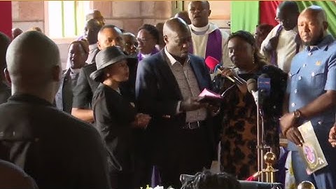 Former DP Gachagua Leads His Allies in Singing During a Burial Service in Kirinyaga!